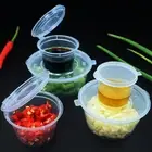 50/100pcs Take-out Sauce Chutney Cus Food Container Clear Plastic Storage Box