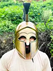 Medieval Corinthian Knight Helmet – Historical LARP Battle Warrior Helmet Armor