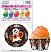 Cupcake Creations Siege Friendly Ghosts Baking Papers Pack of 32 Cupcake Liners