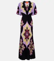[La DoubleJ] La DoubleJ Marlene Placée silk maxi dress UK 6 multicoloured