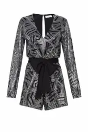 BNWT SASS & BIDE "Nothing of Boarders" Metallic Playsuit - Size 12 - $490