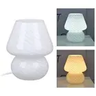 3-Color Bedside Table Lamp Murano Style Mushroom Glass Table Lamp Home Decor