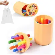 Shape & Color Sorting Montessori Toys for Toddlers, Soft Silicone Sensory Toys, Preschool Learning Activities Matching Game, Educational Toy for Fine Motor Skills (Color)