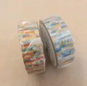 Mt Washi Tape Kamoi Paper Multicolor Pattern Two Rolls New in Package 15mm x 10m
