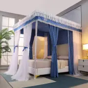 Bed curtain Double pole bunk bed curtain mosquito net Shading warm bed curtains