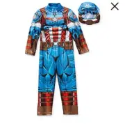 Disney Collection Marvel Captain America Costume Youth Toddler Size 4 Cosplay