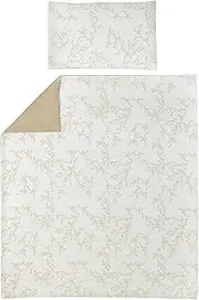 Meyco Baby Bedding Branches Junior Bed Linen (Breathable Material, 100% Cotton Duvet Cover + Pillow Case, Machine Washable and Dryable, 120 x 150 cm) Sand