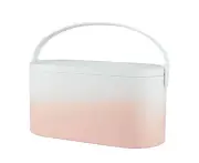 Makeup Organizer Box With Mirror And Led Light Portable Travel Makeup Cosmetics Organizer With Touch Light Three-tone light rechargeable(Gradient)