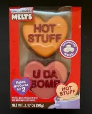 VALENTINE'S Hot Cocoa Melts Heart Shaped Bombs Mini Marshmallows Inside- 2 Bombs