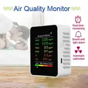 6 in 1 Air Quality Detector PM2.5 PM10 HCHO TVOC CO CO2 Multifunctional CO Carbon Dioxide LCD Large Screen Display Home Office Hotel Air Quality Tester