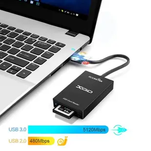 AJIUYU XQD讀卡器USB3.0高速Type-c讀卡器索尼M/G系列尼康D5/D4/Z6/Z7/D6 SD單反相機存儲卡內存電腦手機通用