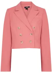 Paige Eclipse Double-breasted Linen-blend Blazer - Pink - 12 12