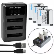 3X Battery + Triple Charger for Casio NP-150 Exilim EX-TR550 EX-TR60 EX-TR600