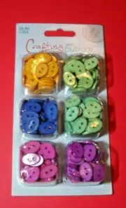 BUTTONS FUNKY OVALS 240 PER PACKAGE Crafting with Buttons 1 PACKAGE Lot D1