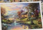 Thomas Kinkade Art - Nature’s Paradise 1000 Piece Puzzle - New Sealed Bag