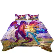 Cool Fantasy Art Painting Saint George and the Dragon Coverlet