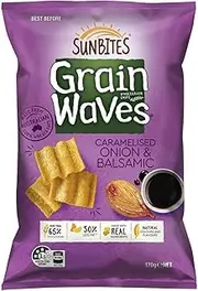Sunbites Grain Waves Caramelised Onion and Balsamic Crisps 170 g