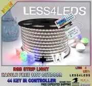 110v - 120V LED Strip Light RGB+W Outdoor Holiday 5050, 3528 flexible 15 - 100m