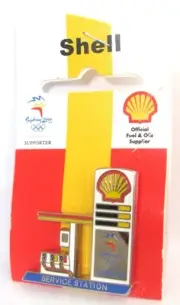 SHELL FUEL OIL SERVICE STATION SYDNEY OLYMPIC GAMES 2000 PIN BADGE COLLECT #242