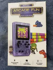 Merkury Innovations Arcade Fun Portable Game Console 200 Games - Blue/ Purple