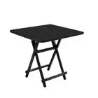 Black Dining Table Portable Square Surface Space Saving Folding Desk