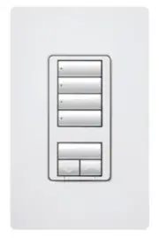 Lutron HomeWorks RF Hybrid Keypad HQRD-HN4S-WH