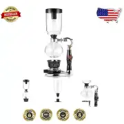 Compact 3-Cup Siphon Gravity Coffee Maker with Alcohol Burner for Gourmet Brews
