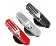Outdoor and Indoor Tableware Sets Spoon Portable Knife Steel Folding Fork