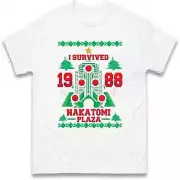 I Survived 1998 Nakatomi Plaza Christmas Holiday T Shirt,Offensive Christmas Tee