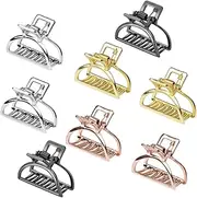 8 Pack Metal Hair Claw Clips,Hair Catches Barrettes,Hair Ornament,Strong Hold Claws,Non-Slip Hair Styling Accessories,Hair Pins,for Women Half Bun