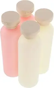 STOBAZA Refillable Shower Bottles 200ml Empty Plastic Shampoo Containers Lotion Bottles for Travel Leakproof Body Wash Dispensers