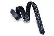 Levy's Leathers PM28-2B-BLK Genuine Leather Guitar Strap with Fake Bullets, B...