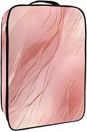 [YTYVAGT] Travel Shoe Bag,Waterproof Portable Organizer Storage Shoe Pouch,Abstract Marble Print Rose Gold