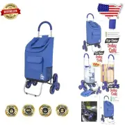 Foldable 6-Wheel Stair Climber Trolley Dolly - Effortless Grocery Transport