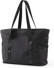[bagsmart] Women Tote Bag Large Shoulder Bag Top Handle Handbag with Yoga Mat Buckle for Gym, Work, School