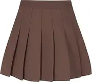 [Deepsecret] Girls and Womens Pleated Mini Skirt Short High Waisted Uniform with Cute Shorts