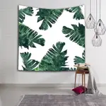 北歐幾何圖案芭蕉葉掛毯墻壁裝飾布背景墻毯綠植遮光客廳臥室掛布