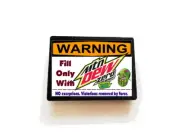 WARNING Mt. Dew Major Melon Zero Sugar Only! Magnet Sign funny fridge, desk