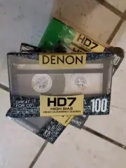10 Denon HD7-100 hi bias Audio Cassette Tapes Vintage Made In Japan NOS