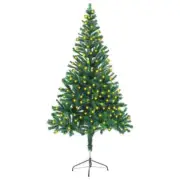 NNEVL Artificial Pre-lit Christmas Tree with Stand 150 cm 380 Branches