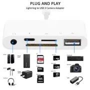 For iPhone 12 11 XR iPad iPod to USB+8Pin Power /OTG /headphone /Camera Adapter