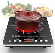 VBGK Electric Ceramic Cooktop 2200W, 220v Electric Stove Top with Touch Control, 9 Power Levels, Kids Lock & Timer, Hot Surface Indicator, Overheat Protection, Induction Cooktop