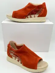 SUNDANCE E NIB Erba Suede Sandal US Size 6.5-7 & EU Size 37 Orange Sandal NIB