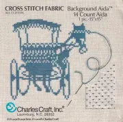 Charles Craft Background Aida 14 Ct Aida Cross Stitch 15 x 15" Blue Woven Cotton