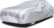 Anti-Hail Car Cover for Ford Focus Estate 2015-2025丨Outdoor Full Covers Breathable Dustproof Tarpaulin Snow Rain Sun UV Scratch Proof with Reflective Strips(Silver)