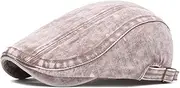 [Quanhaigou] Men's Cotton Flat Ivy Gatsby Newsboy Driving Hat Adjustable Irish Cabbie Ivy Driving Hunting Cap
