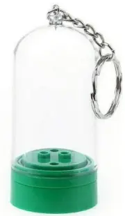 Green Minifigure Display Keychain Case Keyring for Lego