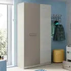 Wardrobe - Bedroom Furniture Almiron White & Grey Ash 2 Door Wardrobe