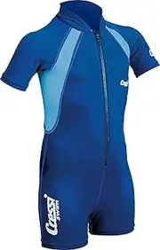CRESSI DG001004 Shorty Wetsuit, Kids' Size, Unisex, 0.06 inch (1.5 mm) Thick, Neoprene & Elastane, Blue, 5/6 Years Old Size