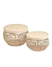 [Cooper & Co] Sara Bamboo Coffee Tables Set of 2 in Natural